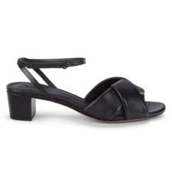 Vince Shoes - NEW Vince Rosalie Black Leather Block Heels 40
